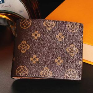 Üst lüks orijinal deri cüzdan moda tasarımcı cüzdanlar retro el çantası erkekler için klasik kart tutucular para çantası kutu toz çantaları ile ünlü debriyaj cüzdan 60223