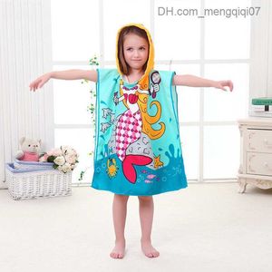 Полотенца халат детская девочка мультфильм акула ванная комната для мальчика угловой одеяло детское пляжное полотенце пляжное полотенце детское быстрососох