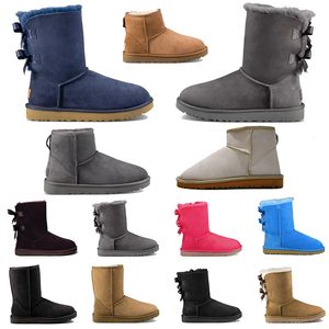 Australien Womens Snow Boot Designer Boots Fur Slides Classic Ultra Mini Platform Booties Suede Wool Winter Warm Classic Design Storlek 36-41