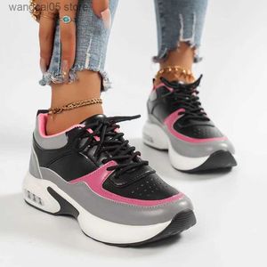 Scarpe eleganti più taglia 43 sneaker piattaforma donne 2023 cuscino ad aria autunnale Scarpe vulcanizzate con pantaloni vulcanizzati Domande Casuali Scarpe a piedi T230818