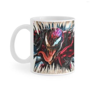 Kupalar Symbiote Beyaz Kupa Kahve Supları Çay Bardağı Doğum Günü Hediye Süt ve Dişler Sci Fi Film Hayran Sanatı Seksi Dövüş Savaşı