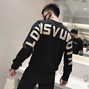 Moletons masculinos moletons moda de luxo de streetwear caloroso moletons casuais letras de outono de primavera imprimem o pescoço y2k masculino de manga longa roupas de cima 230818