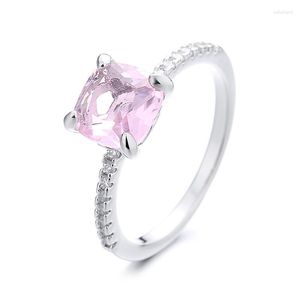 Cluster Rings Romantic Pink Zircon Ring Style Soul Jewelry Good Jewerly For Women 2023 Gift Super Deals