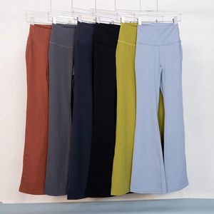 Summer Scuba Yoga Pantaloni a 7 colori pantaloni attivi scanalatura da donna ad alta vita in forma slim cohly a campanello mostra gambe lunghe vasche per motociclisti.