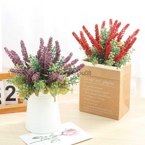 Dekoracyjne kwiaty wieńce 3pcs jesień wysokiej jakości sztuczna sztuczna fake lawendowa pianka piankowa DIY Wedding Party Home Dekoracja salonu HKD230818