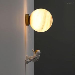 Wall Lamp 3d Moon Lighting Children'S Room Decoration Bedroom Bedside Boys Girls 3 Colors Change Background Sconces