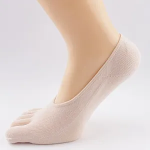 Women Socks High Sales Cotton Sweat Absorbent Five Finger Girls Summer Invisible Pure Color Ladies Leisure Stocks WSB024