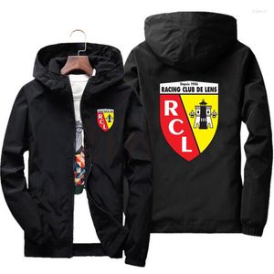 Giacche da uomo Spring and Autumn European Club RC Lens Fashion Fashion Jacket Len Soccer Zip Windbreaker Harajuku Street Clothin