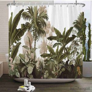 Shower Curtains European Flowers Birds Plants Bath Curtains Waterproof Shower Curtain 3D Printing Bathroom Decoration With Bath Screen R230818