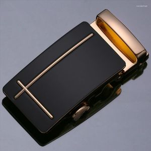 ベルト男性高品質の自動ベルトブラックメタル合金バックルメンズビジネスカジュアルマッチ3.5cm幅