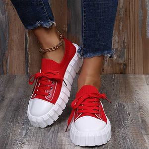 Scarpe eleganti sneaker da donna eleganti 2023 primavera estate nuovo tessuto essorgia donna allacciata scarpe casual 36-43 femmine di grandi dimensioni comode appartamenti t230818