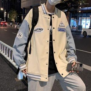 Мужские куртки хип -хоп буквы бейсбольная куртка мужская streewear harajuku повседневная свободная бомбардировщик университет унисекс мода