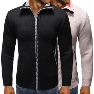 Maglioni maschili classici cappotto maglione casual slim fit da supporto comodo da uomo a maglia giacca a maglia due tasche