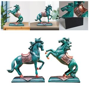 Decorative Figurines Resin Sculptures Room Ornament Bedroom Souvenirs Gifts Collectible Art Horses Statues For Book Sill TV Stand