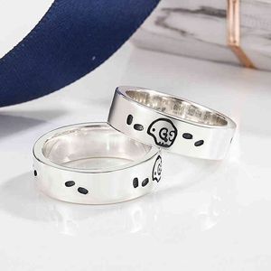 homens anel de designer anéis mulheres homens banda anel moda jóias titânio aço grade única anéis crânio prata cor anel de prata esterlina laboratório diamante cjeweler atacado