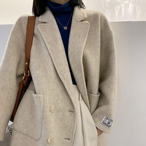 Kadın Suits unxx gri lüks takım elbise ceket petite kore 2023 Sonbahar Kış Tüvit dış giyim çok yönlü