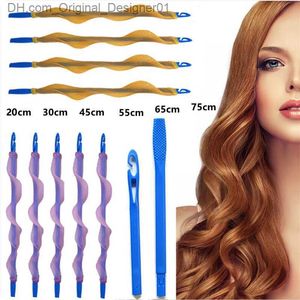 Soft curler for women's waves with 6 different sizes of 18 pieces set for non heat spiral curls Z230819
