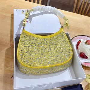 2023 Luxury Shoulder Bags Women Shiny Diamond Handbags Triangle Glittering Diamonds Handbag Totes Bag Hobos Beading Baguettes Bling Beads Purses