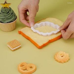 Bakningsformar 2023 Plack Frame Cookie Cutter Mold Set Name Plate Plastic Biscuit mögel Kaka Dekorationstillbehör Bokstäver Verktyg