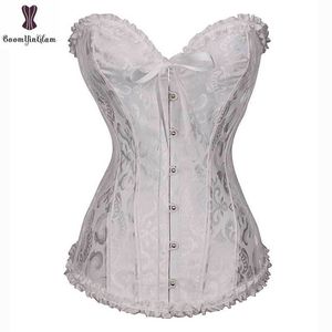 Midja mage shaper drop corset grossistpris överbust snör upp jacquard blommorskorsett outfit plus size bustier gothic 230825