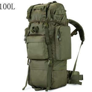 School Bags 100L Large Capacity Men Military Backpack High Quality Waterproof Thickened Oxford Backpacks Travel Bag With Rain Cover 230817