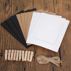 Frames 10PCS DIY Po Frame Wooden Clip Paper Picture Holder Wall Decoration For Wedding 2023 Graduation Party Booth Props