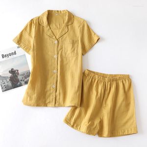 Women's Sleepwear See Summer Couple Pajamas Set Comfy Lazy Cotton Homewear Loungewear Casual For Women Men