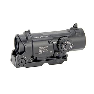 Tactical 4x Magnifier Dr. Dual Rolle 1x-4x Vergrößerungsgewehr Jagdschaft 4x32 rot beleuchtete Mil-Dot-Optik für 20-mm-Weaver Picatinny Rail