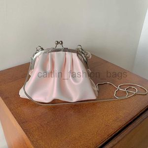 Designer Bag Sweet Girl Handheld Dumpling Bun with Japanese and Korean Ins High Quality Pleated Clip Chain Cross Body Women's designer bag caitlin_fashion_bags