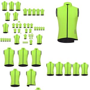 Motocycle Racing Clothing Mens Hi -Viz السلامة الجري في سترة ركوب الدراجات - عاكس أكمام للرياح للدراجة Gilet Tra Light Comforta dherl