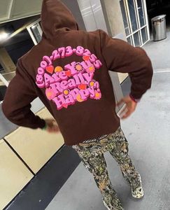 Damen Hoodies Sweatshirts American Street Design Sinne sind wirklich glückliche Hoodie Y2K Frauen Fall Lose Languid Style HipHop lässige dicke Tops