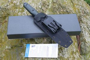 Despot Outdoor Survival Prosty nóż 440C Czarne kamienne mycie Część Bor Bor Full Tang G10 Rękoch