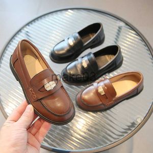 Sneakers Kids Shoes Girls Boys Shoes British Style Girls Boys Loafers PU Leather Shoes Boys Loafers Retro Girls Boys Dress Shoes Kids J230818