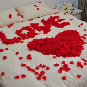 Dekorativa blommor kransar 500-3000pcs Artificial Dried Flower Silk Rose Petals lämnar fest födelsedagshändelse bröllop leveranser gynnar vitrosa röda hkd230818