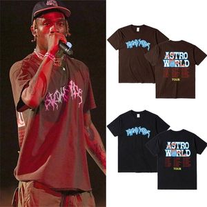 Magliette da uomo 21ss uptopia maglietta da uomo vintage hiphop cotone streetwear T-shirt oversize cactus fulmine Marrone jack p230817