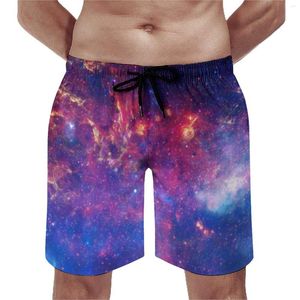 Men's Shorts Galaxy Sky Print Board Summer Colorful Milky Way Sports Short Pants Comfortable Retro Custom Plus Size Beach Trunks