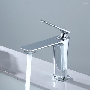 Bathroom Sink Faucets And Cold Water Faucet Single Hole Handle Waterfall Wash Toilet Basin Mixer Tap