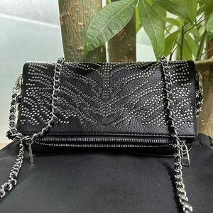 Trendy Mode Womens Bag Z Flügel Diamant-Eisen Messenger Bag v Umhängetaschen Leder Crossbody Handtaschen Ketten Damen Clutch Hasp-Taschen