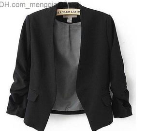 Damen Jacken Neue Frühling 2016 Tops Blazer Frauen Candy Mantel Kurze Jacke Oberbekleidung Mäntel Jacken Keine Taste Grundlegende Anzug Blazer kostenloser versand Z230818