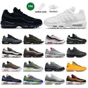 Scarpe da corsa per uomini donne 95 95s og neon triplo nero blu bianco schizzo blu rosa raggio solare da uomo addestratori da uomo sneaker sportivi all'aperto