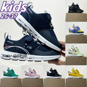 Auf Cloud Kids Schuhe Grüne rosa Laufschuhe gelbe schwarze weiße blaue Jugend Kinder Kleinkinder 26-37 W8U3#