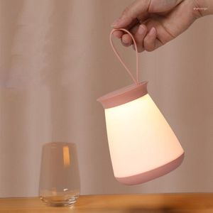 Nachtlichter USB wiederaufladbares Licht tragbares stufenlos dimmbare Fernbedienungslampen für Schlafzimmer Kinder Geschenkbeleuchtung DC5V