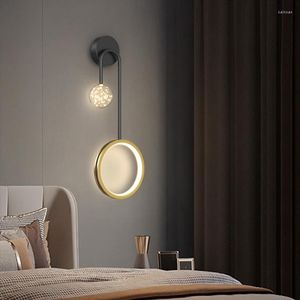 Настенная лампа с чтением ретро блеск светодиодной кровать