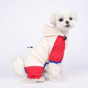 Abbigliamento per cani Pet con cappuccio impermeabile con cappuccio da pioggia riflettente cappotto per cani Accessori per la giacca antivento impermeabili