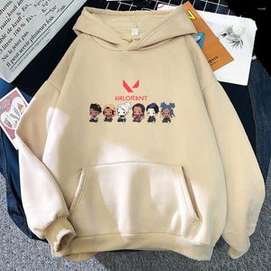 Damen Hoodies Valorant Game Cartoon bedruckte Männer/Frauen Harajuku Kawaii Unisex Langarm ästhetischer Pullover weibliche Sweatshirts süß