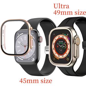 Apple Watch Ultra Series 8 45mm 49mm Iwatch Marine Strap Smart Watch Spor Saat Koruyucu Akıllı Saat Kapak Kılıfı