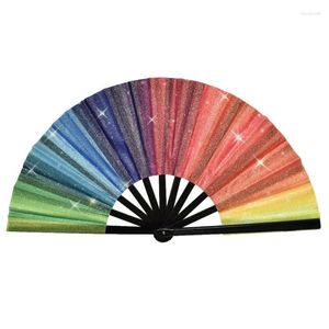 Decorative Figurines Chinese Folding Fan Fancy Rave Lightweight Handy For School Play Party Festival Wedding Cooling Tool