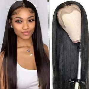 Peruvian hair Straight Wigs Brazilian 28 30 32 40 Inch Lace Front Wig 13x4 for Black Women Human Hair 180 Density