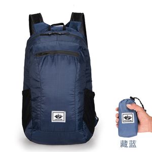 Torby szkolne 10L20L Lekkie przenośne wodoodporne, składane torba z plecakiem Ultralight Outdoor Pack dla kobiet mężczyzn Traving Mochilas 230817