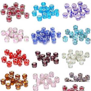 مصباح مصباح يدوي DIY Fantasy Round Sharm Beads يناسب قلادات العلامة التجارية للنساء المجوهرات صنع 100pcs تسليم DHI3X